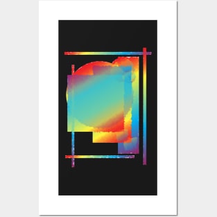 grid rainbow Posters and Art